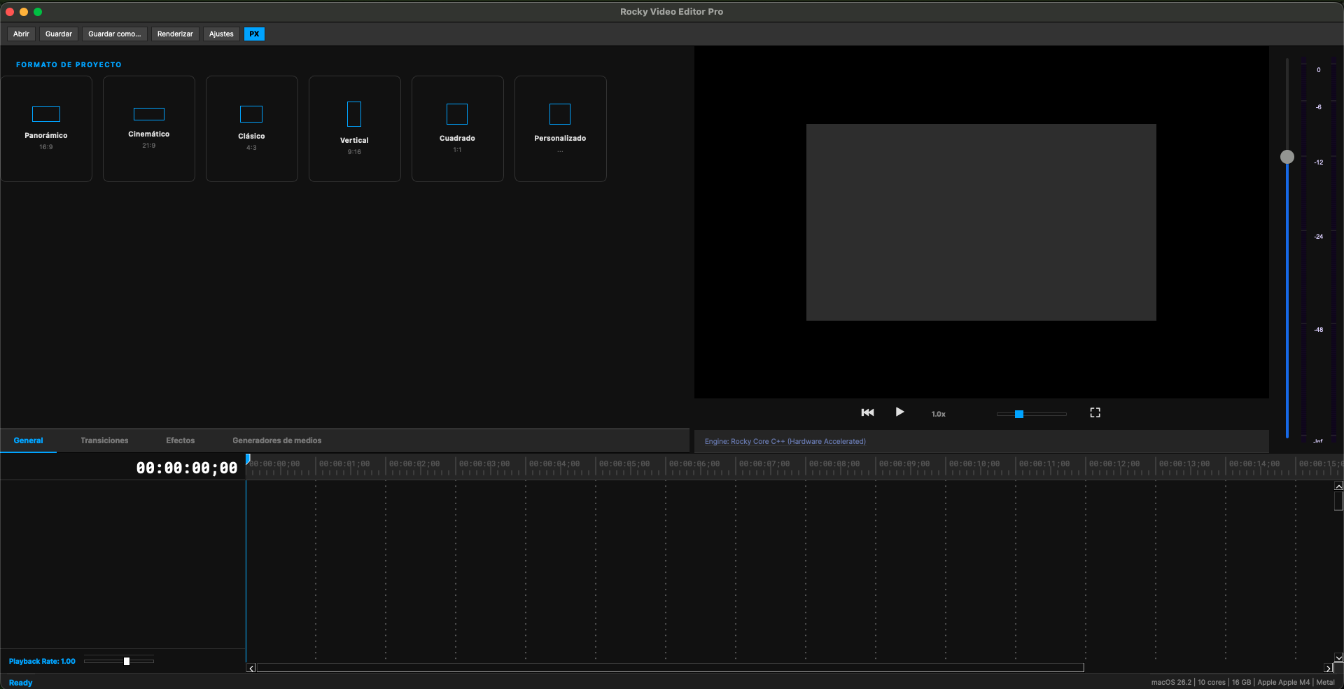 Rocky Video Editor - Motor de renderizado de video de alta velocidad C++